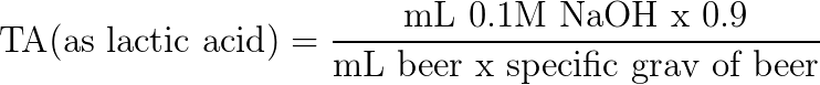 Titratable Acidity Example